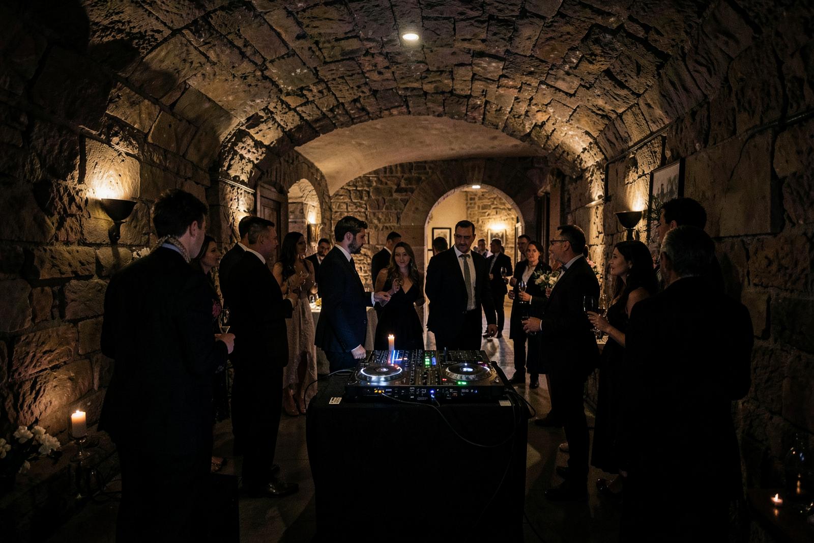 A second room prepared for the wedding after party