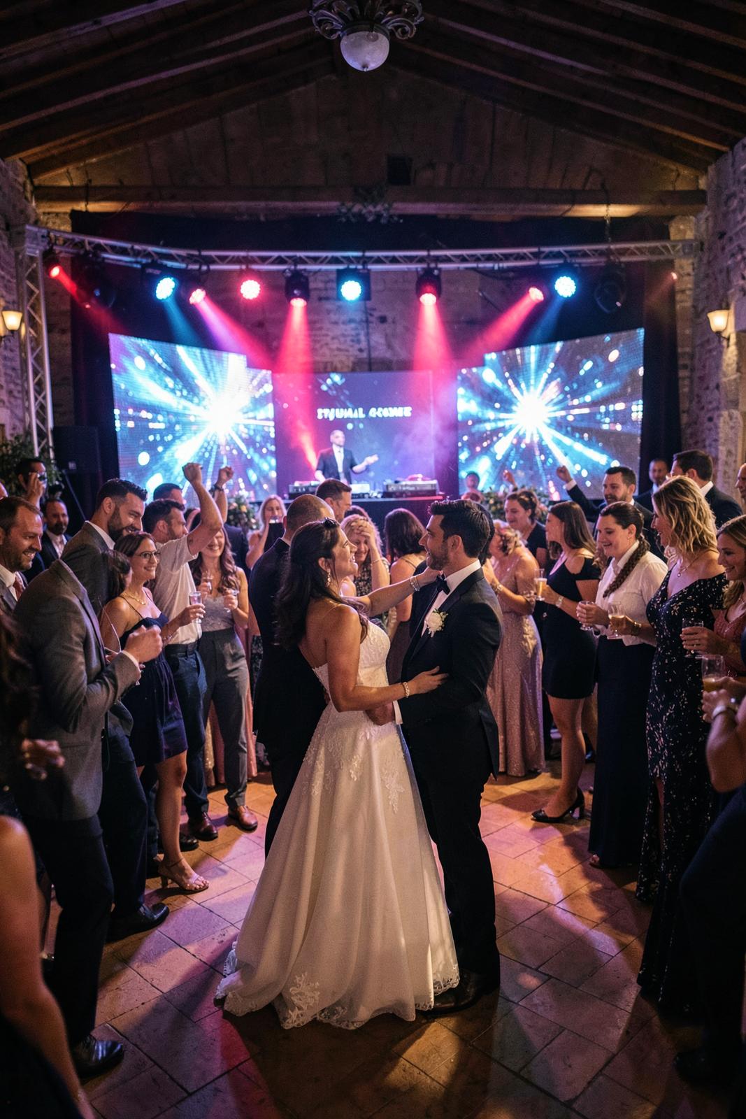 Visual moment during a destination wedding celebration